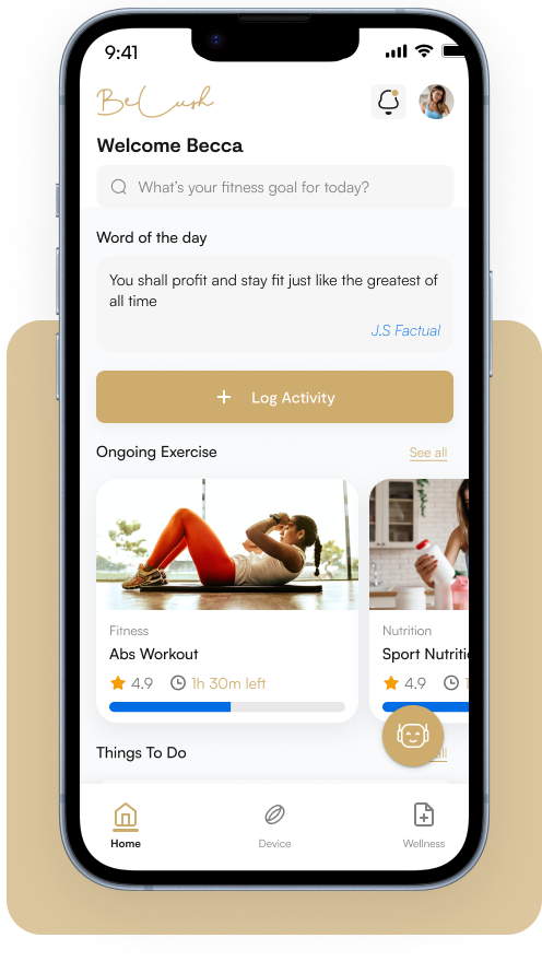 BeLush App Interface